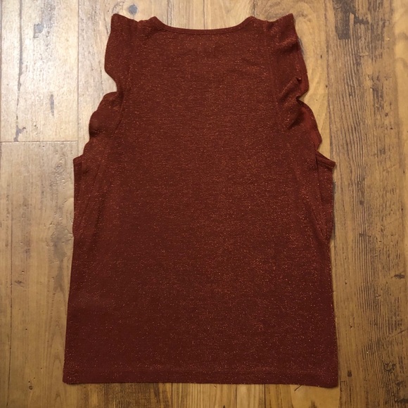 Madewell Ruffle Sleeve Ribbed Tank Top - Picture 2 of 3